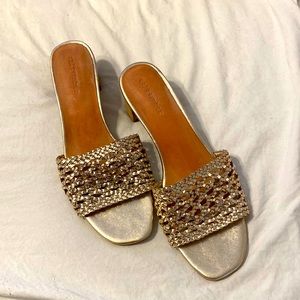 Salt + umber sandals